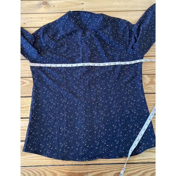 Stitch Note Long Sleeve Patterned Button Up Shirt Size Medium Men’s Black - Picture 7 of 8